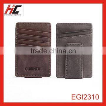 foreign trade model Europe and America card holder multiple cow leather money clip for men alibaba wholesale