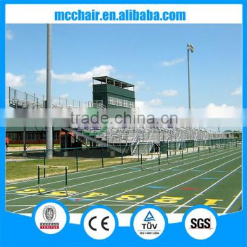 MC-PLR01 7-20 rows stainless steel supporting permanent grandstand Elevated Aluminum Bleacher graderias