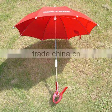 promotional red straight bicycle umbrella