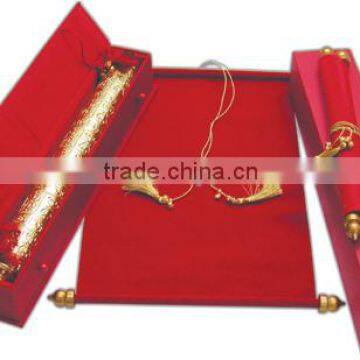 Buy Exclusive Wholesale Price Scroll Wedding Invitation in Royal Scroll Box