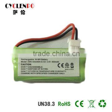 Best selling 2.4v ni-mh rechargeable battery 2.4v ni-mh aaa 400mah battery for lighting and portable electric devices