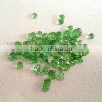 green tiny glass bead