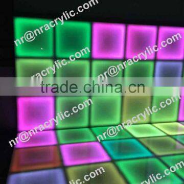 Shanghai event best selling portable LED illuminated color changing acrylic led dance floor wall