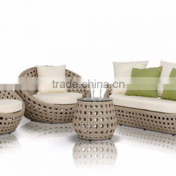 Wicker Patio Garden Sofa Set Outdoor Furniture (1.2mm Alu Frame Powder Coated,10cm Thick Cushion, Waterproof Fabric) photo-3