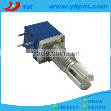 changzhou YH 9mm shaft length 18mm with switch 10k rotary potentiometer 5pin