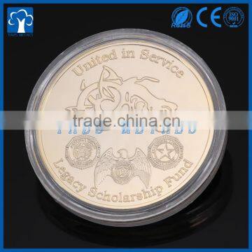 custom soft enamel gold sovereign award coin