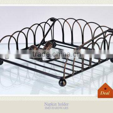 Metal antique bird napkin holder