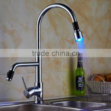 LED Chrome Commercial Style Pre Rinse Kitchen Faucet with Pot Filler 1021-CP