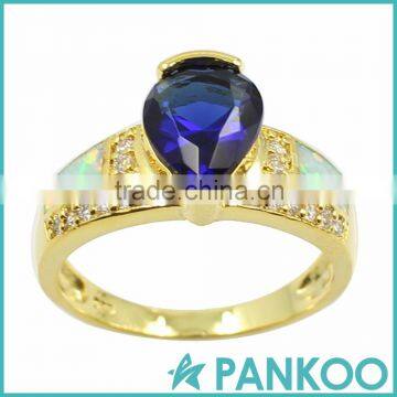Factory Directly Deeply Blue Opal Sterling Silver Magic Ring ,wedding Ring