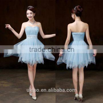 Purple Pink Champagne Violet White Sky Blue Off-shoulder Bridesmaid Dress Knee Length Prom Gowns Party Princess Ball Dress photo-4