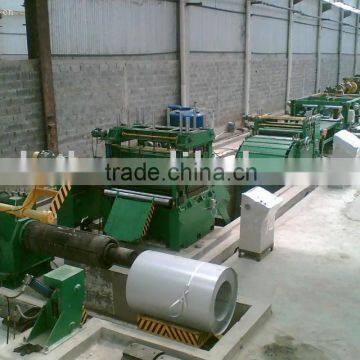 Slitting, recoiling, leveling, cross cutting series line