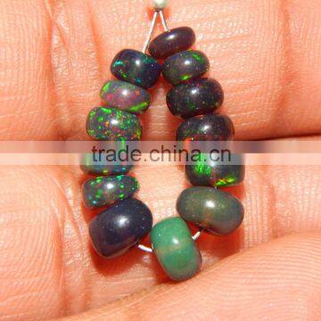 Natural ethopian welo fire black opal demi strand