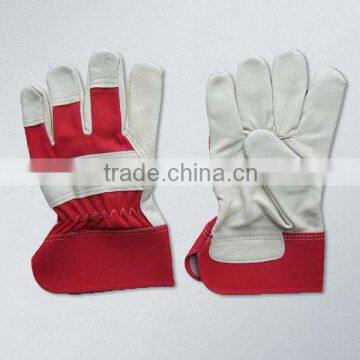 Pig grain leather full palm leather safety glove-3510.03