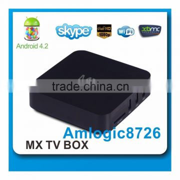 AML8726-MX dual core A9 android 4.2.2 XBMC Wifi DLNA tv box HD18D MX TV BOX smart tv box