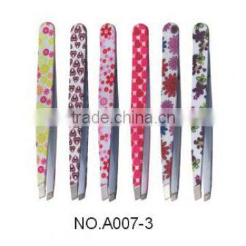 The best colorful flower printer eyebrow tweezer for girls