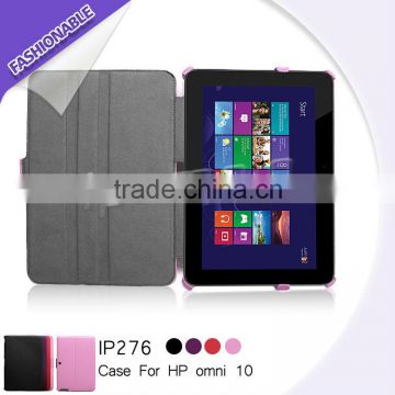 unique tablet PU accessories for HP Omni 10 case decorated cover for tablet with high quality