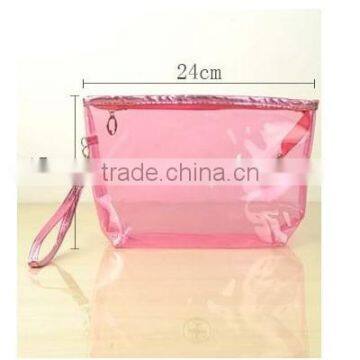 waterproof color PVC cosmetic bag with zipper