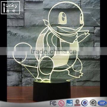 Pokemon Go Kawaii Squirtle 3D LED Night Light With Color Change photo-3