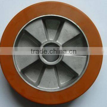 Pu wheels with aluminum center