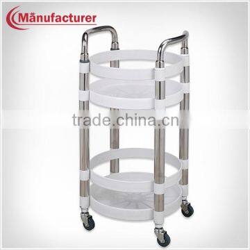Rounded Shape Food & Beverage Trolleys Guest Room Liquor Trolley
