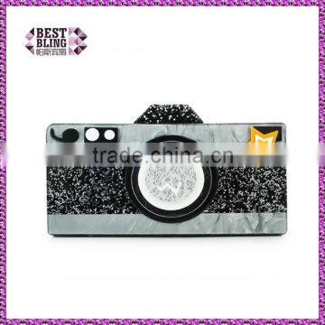 newest plastic black acrylic clutch bag funny clutch bags (C481)