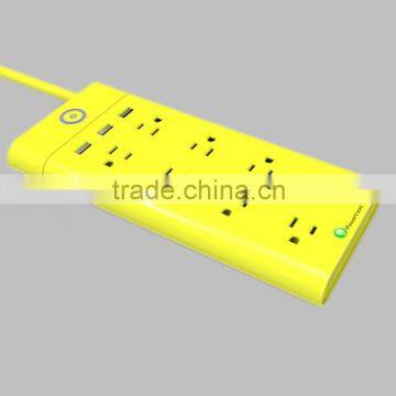 2016 color US 110v surge protector usb power strip