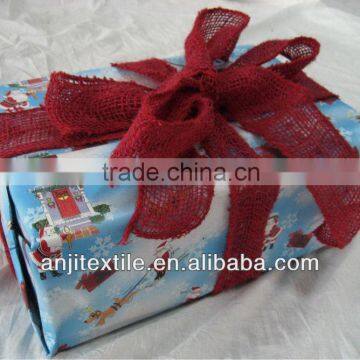 burlap ribbon for gift packing