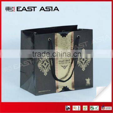 Special Paper Gift Bag with Cotton Rope Handles and Hot Stamping