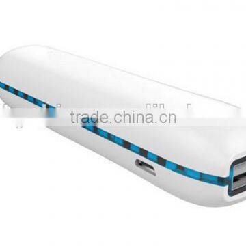 1200mah---2600mah one cell power bank tunny design universal usb charger for mobile phone portable charger