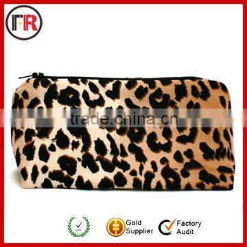 Printed double zipper cosmetic with nice pattern