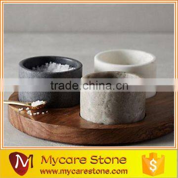 Natural small size nesting marble stone bowls for kitchen accessories