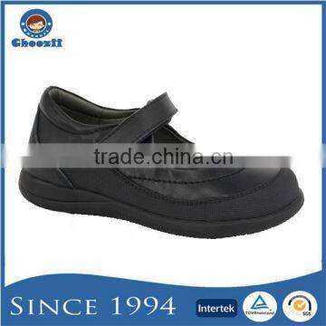 2016 Popular Black Buckle Mary Jane Kids School Shoes