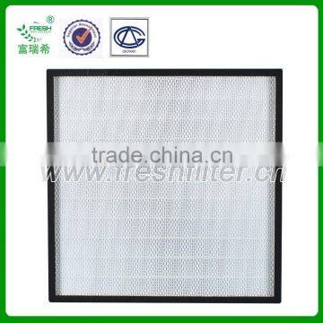 Mini-pleat HEPA filter used in clean room