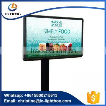 Double side outdoor pole led light box with scrolling sytem