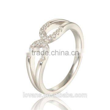 fashion jewelry new design couples infinity ring silver jewelry RIPY048