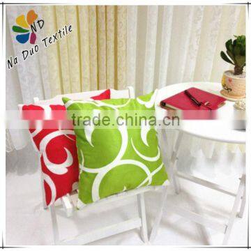 Printed microfiber suede cushion