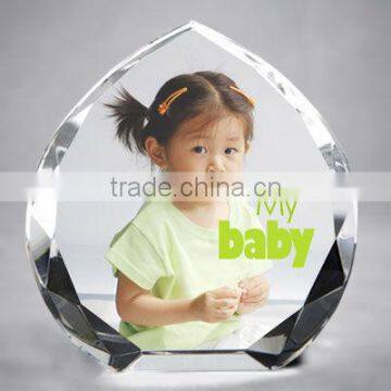 Funny peach shape heart crystal frame