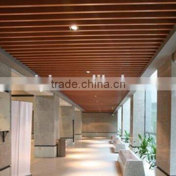 Pop ceiling powder coated aluminum wood tube panel