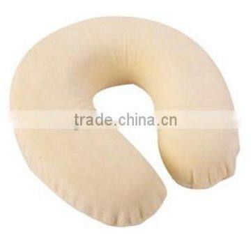 Flocking U Shape Neck Pillow/100% PU Foam Memory Foam Travel Pillow