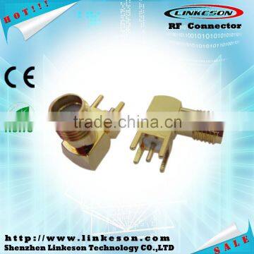 SMA female right angle connector for pcb mounting