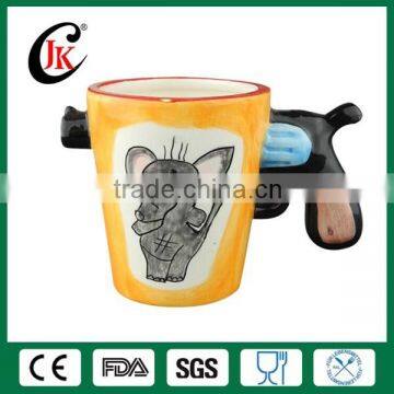 Wholesale creative porcelain embossed 3d mug