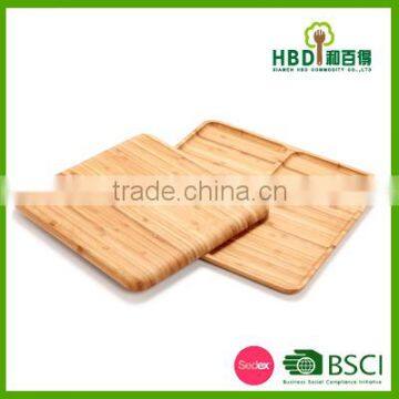 Best Selling Bamboo Food Storage Tray 3 Compartment Food Tray photo-4