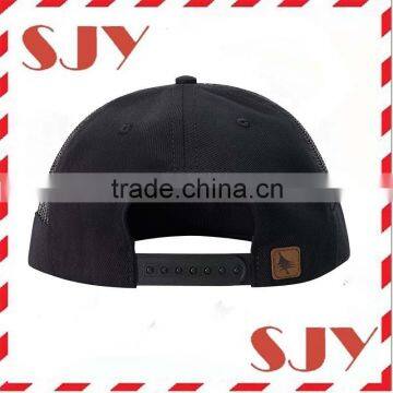 Small Quantity Order Custom 5 Panel Snapback Hat With Leather Patch photo-6
