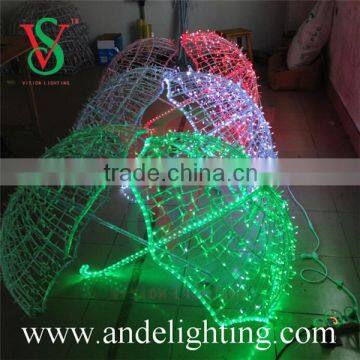 LED lighting 3D pole motif umbrella light decoration light