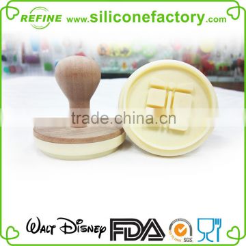 Wholesale fancy design high quality 3d silicone cookie stamp