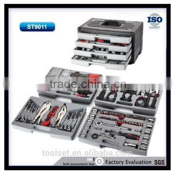 97pcs Hardware Tool Full Set Hand Tools Kit Plastic Tool Box