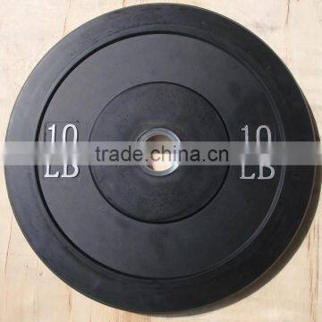 Black Virgin Solid Rubber Bumper Plates For Crossfit Training 10Lb 15LB 25LB 35LB 45LB 45LB 55LB