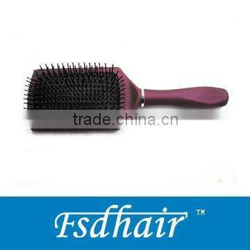 Shiny rubber finishing cushion hair brush