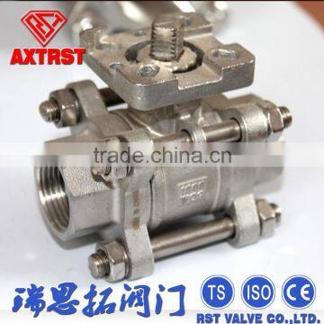 Wenzhou 3PC Float Thread Ball Valve SS304 with Direct Mounting Pad