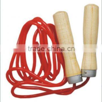 High Quality Pakistan Wooden Handle PVC Cord Jump Rope